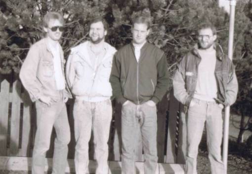 Golden Inspiration samlet i 1988.Fra venstre:  Kim, H-C, Michael og Hans.